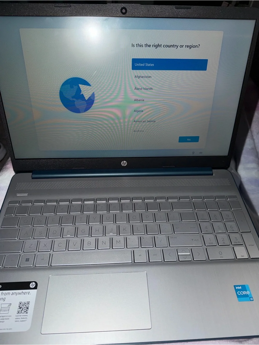 HP Silver and Blue 15-inch Laptop